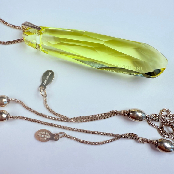 Alex And Ani Yellow Swarovski Crystal Galaxy Infusion Sterling Silver Necklace - Picture 5 of 9